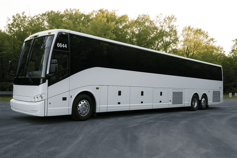 exterior of Charter Bus Rental Carrollton coach bus